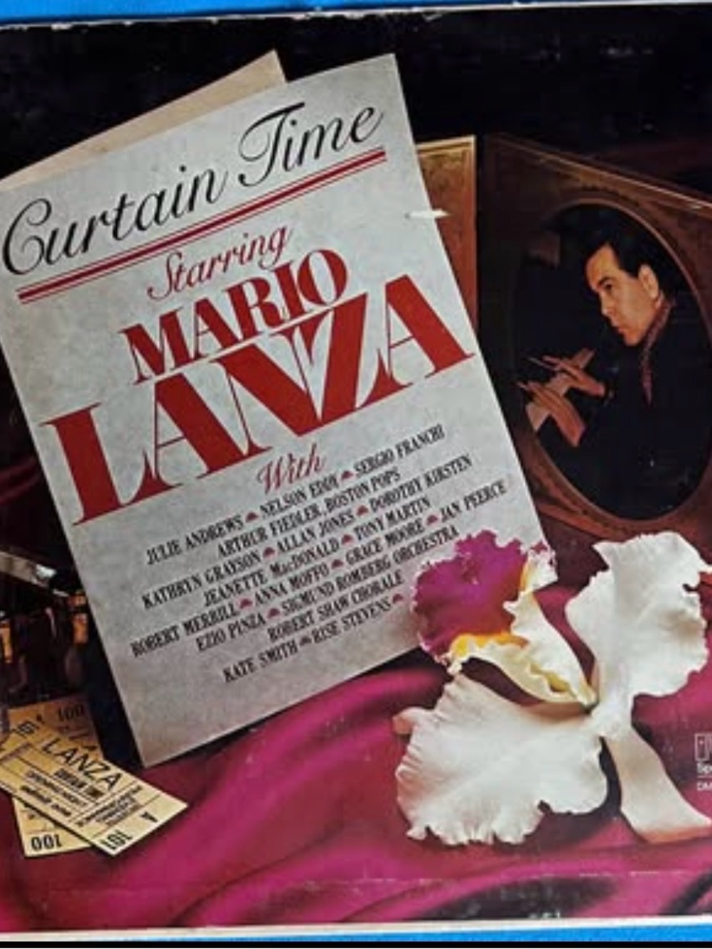 VINTAGE MARIO LANZA “CURTAIN TIME” VINYL RECORD ALBUM